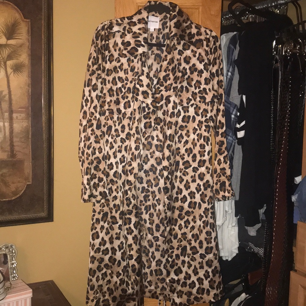 Dolls kill leopard trench size Large never worn